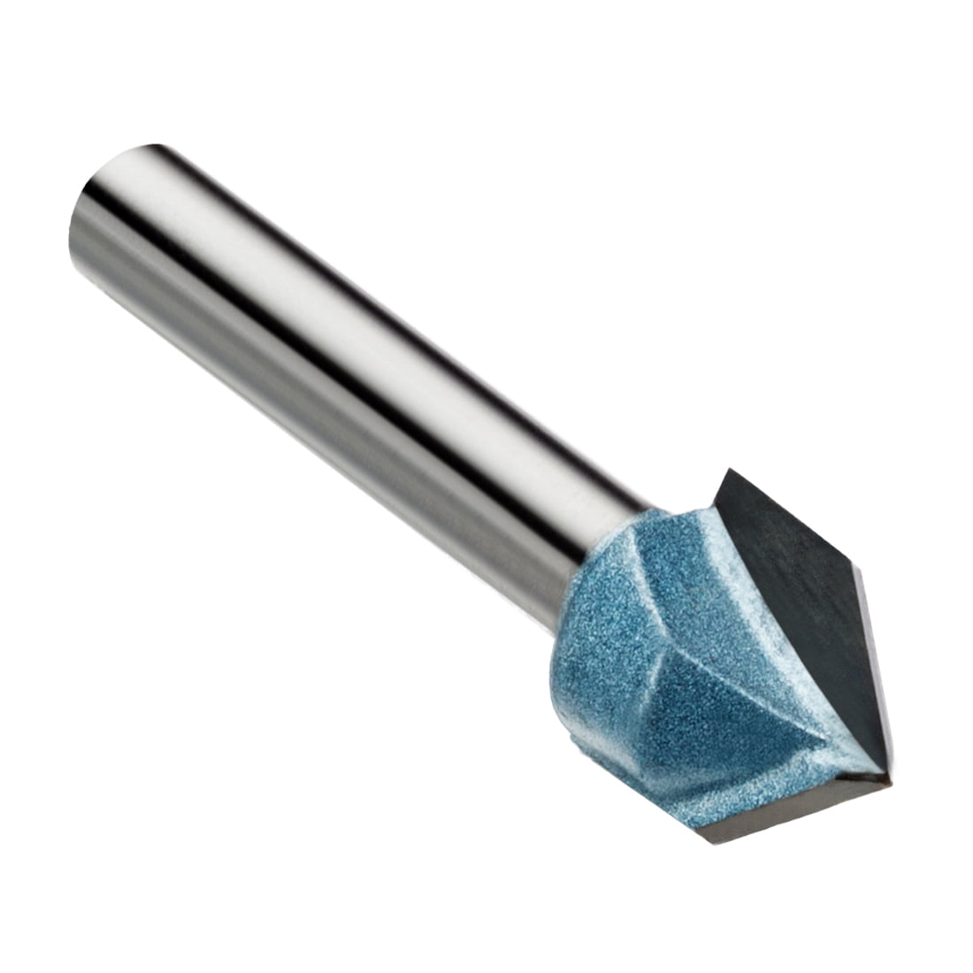 uxcell 1/4-Inch Shank 3/4-Inch Cutting Dia Double Flute Carbide Tipped Cleaning Bottom Router Bit 