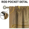 thumbnail image 5 of Gold Stripe Graffiti Foldable Breathable Curtains, Abstract Designer Print Door Curtains for Door Window, Polyester Decorative Cloth Window Shades Dust-Proof for Kids Room Balcony-W52xL84in, 5 of 5