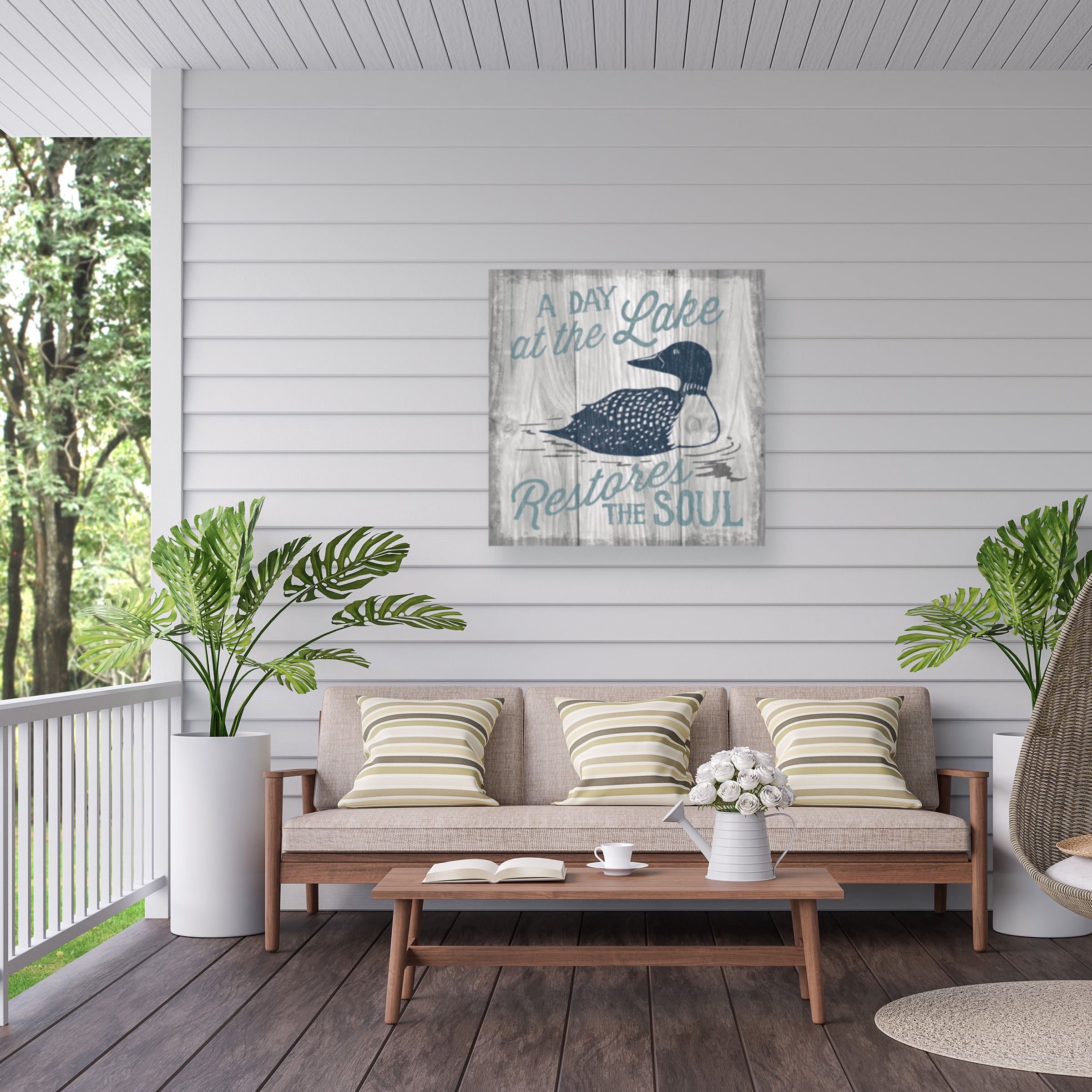 Laura Marshall 'Up North VI' Outdoor Canvas 24x24