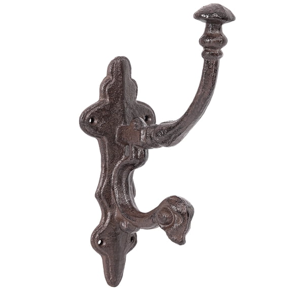 Sungmor Hooks de Pared de Hierro Fundido Resistente, Perchero Vintage Marrón para Llaves, Sombreros y Bolsas - Hooks de Granja Montado en la Pared
