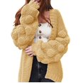 thumbnail image 3 of Yokua Plus size women's cardigan sweater autumn thick knitted sweater, 3 of 7