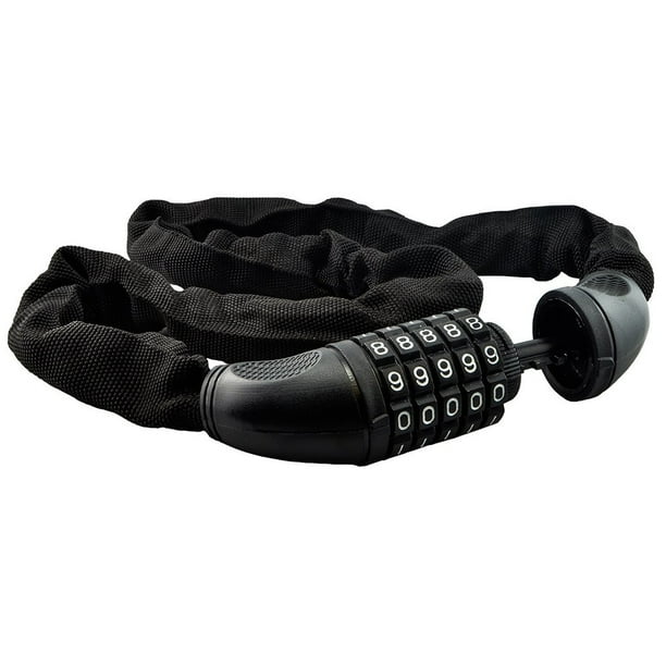 Cadenas à Combinaison 4 Chiffres Pour Vélo – Antivol Compact En Alliage De Zinc, Câble Spiralé Acier PVC 130 Cm, Multi-usage (moto, Scooter, Porte, Portail), Résistant Intempéries