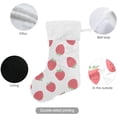 thumbnail image 3 of SKYSONIC Strawberry Christmas Stocking Personalized Large Candy Stocking Hanging Gift Xmas Stockings Decoration for Family Holiday Party Ornaments Decor Fireplace, 3 of 7