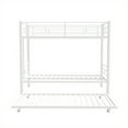 thumbnail image 3 of Twin Over Twin Bunk Bed with Trundle, Metal Space-Saving Design For Young Teens and Adults, Easy Assembly, K110, 3 of 9