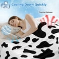 thumbnail image 3 of Cow Print Cooling Blanket, Lightweight Breathable Summer Throw Blanket with Double Sided Cold Effect,Modern Black White Farm Animal Patterned Picnic Beach Blankets Bed Sheet for Hot Sleepers 60"x80", 3 of 8