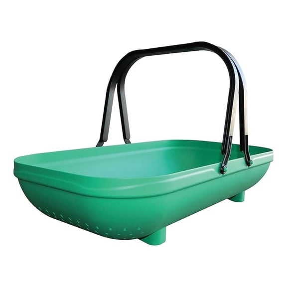 Garden Colander Trug – 22 Inch Vegetable Gathering Basket, Rinse & Drain Tool – Heavy Duty Plastic Farm Harvest Container for Fruits, Herbs & Produce