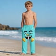 thumbnail image 6 of Nilvkv Boys Cargo Pants, Boys Pants, Cuffed Joggers with Letter Print, Elastic Waist and Side Pockets, ready for Everyday Casual Green 12-13 Years, 6 of 9