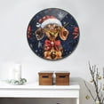 thumbnail image 4 of Christmas Dog Ribbons Wall Clock 10 Inch Silent Non Ticking Battery Operated Easy to Read for Kitchen Living Room, 4 of 8