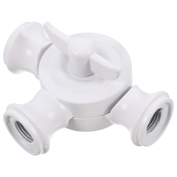 KONTONTY Light Socket to Plug Adapter 1 Set Light Socket to 3 Prong Outlet Adapter and Light Bulb Socket for Garage Porch White