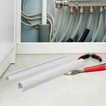 FESTFENDS 4Pcs Cylindrical White PVC Pipe Cover for Homeowners 11.8x0.6x0.6in