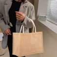 thumbnail image 1 of Bolsa Bolsos de mano de lino para mujer, bolsos informales para viajes, playa, compras, vacaciones, bolsos con asa Tmvgtek Para estrenar, 1 of 6