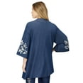 thumbnail image 2 of Roaman's Women's Plus Size Chambray Embroidered wrap, 2 of 5