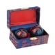 thumbnail image 2 of 2 bolas de de manos chinas Baoding con caja de almacenamiento, ejercitador de fitness, duraderas, suaves, portátiles, balonmano de ejercicio ch Fu palabra azul, 2 of 8