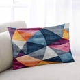 thumbnail image 2 of Colorful Shabby Rhombus Throw Pillow Cover 24 x 36 Inch Decorative Pillow Cover Vintage Abstract Art Lumbar Pillowcase Seasonal Rectangle Cushion Case for Couch Sofa Bed Living Room, 2 of 7