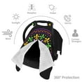 thumbnail image 3 of Car Seat Cover Baby - Mardi Gras5 Breathable Infant Car Seat Cover for Baby Carseat, Lightweight Comfort Baby Essentials Must Haves Newborn Stuff for Girl Boy, 3 of 7