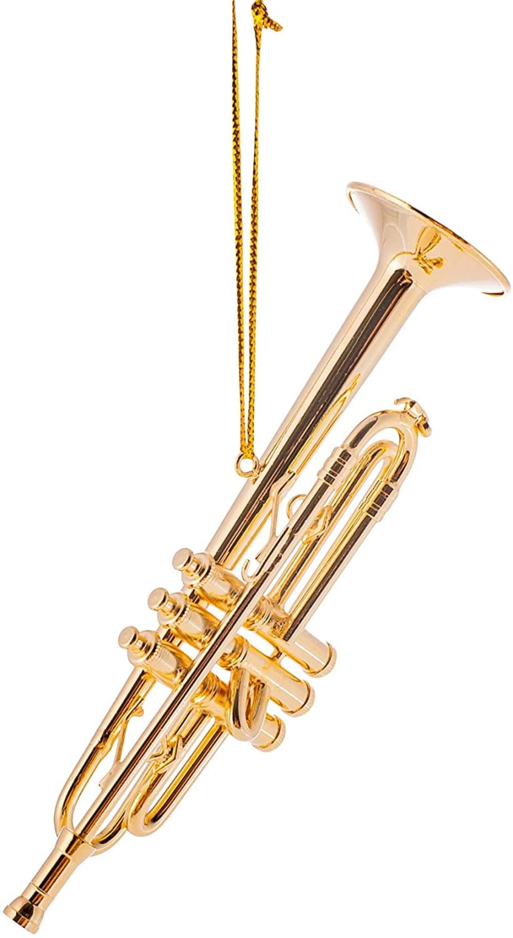 Gold Trumpet Ornament 