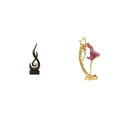 thumbnail image 1 of Estatua abstracta de ballet de fuego, figura de bailarina de resina con llamas, escultura de arte moderno, adorno para sala de estar, oficina, dormito, 1 of 8