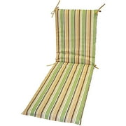 Serenity Stripe Green Reversible Chaise Lounge Cushion