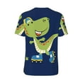 Balery Dino Playing Roller Skate Baseball Jersey for Men Casual Button