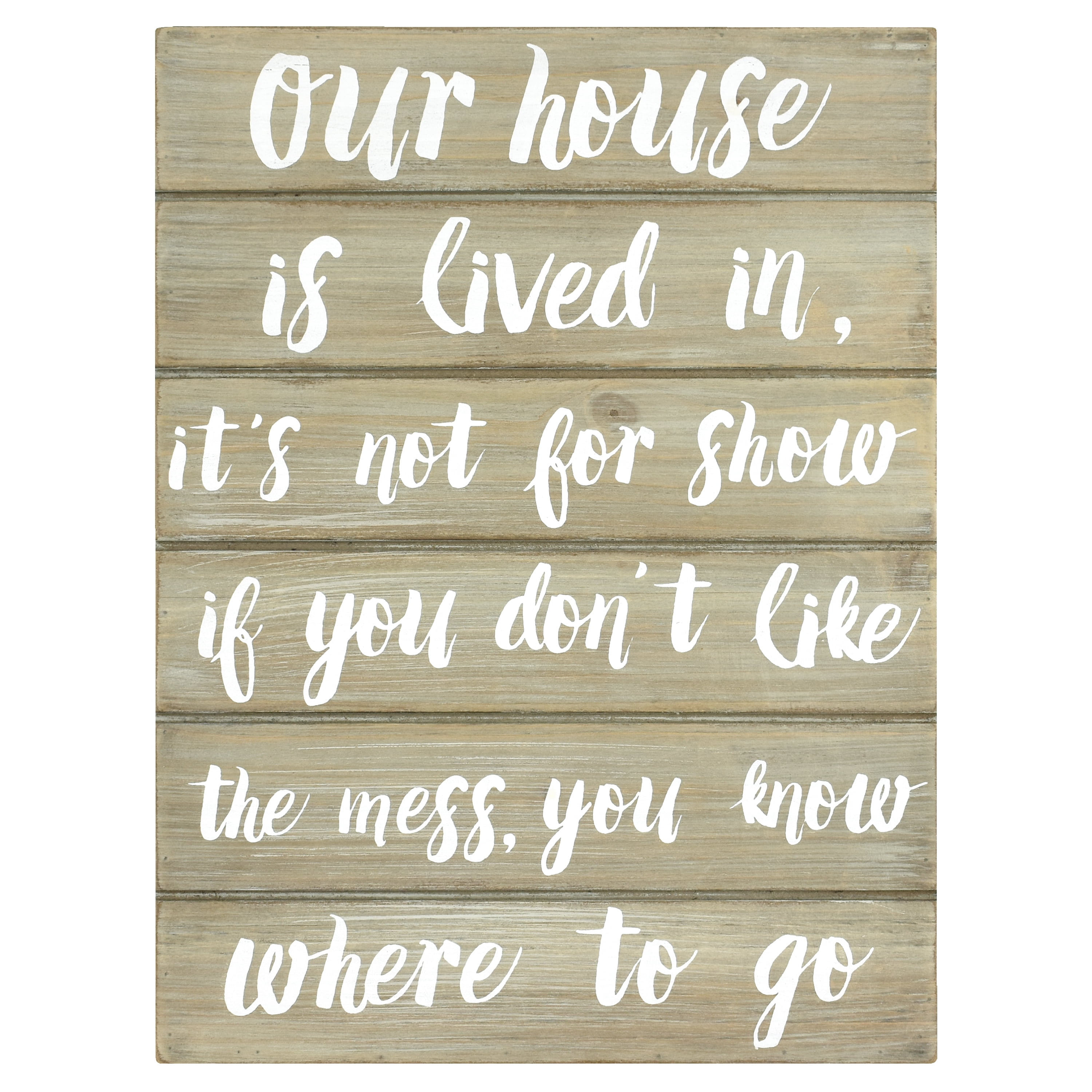 "OUR HOUSE IS LIVED IN ITS NOT FOR SHOW DONT LIKE THE MESS..... Home Decor sign