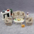 thumbnail image 1 of 1/12 Sofá de flores en miniatura Sofá de dormitorio de 3 piezas para el hogar LingWen 8390613723895, 1 of 1