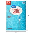 thumbnail image 6 of Great Value Plastic Everyday Clear Spoons, 100 Count, 6 of 8