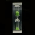 thumbnail image 2 of deevoka 4xAcrylic Clear 3 Minute Sandglass Teaching Game Brushing Timer Green, 2 of 7