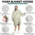 thumbnail image 5 of Wearable Oversized Blanket,Yellow Cartoon Cat Unicorn Pattern Wearable Blanket Hoodie for Adults,Cozy Hooded Blankets with Super Pockets,Super Warm Fuzzy Pullover for Women & Men, 5 of 6