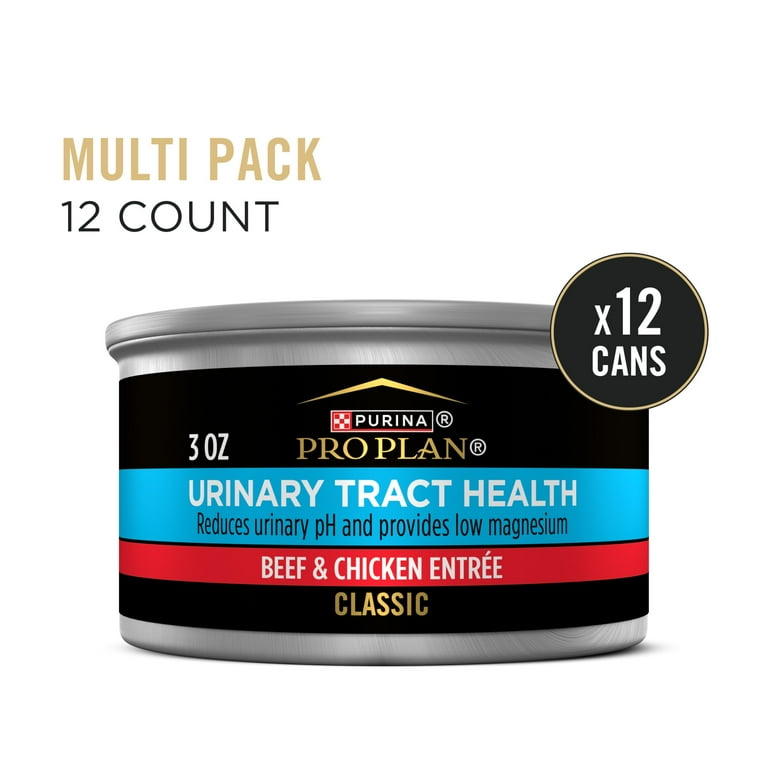 Purina Pro Plan Urinary Tract Health Beef and Chicken Entree Wet Cat Food 3 oz. Can Walmart