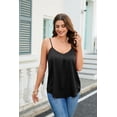 thumbnail image 4 of Zeagoo Women's Silk Satin Tank Tops Adjustable Spaghetti Strap Smooth Camisole V Neck Causal Basic Blouse, 4 of 9