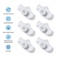 thumbnail image 6 of Men’s Invisible No Show Socks 6-Pack– Breathable Cotton Low Cut Socks with Non-Slip Heel Grip, Moisture-Wicking, 6 of 6