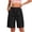Black, variant on BXJX Womens Casual Bermuda Shorts, Elastic Waist Knee Length Multiple Pockets Summer Cargo Shorts Khaki Size S-2XL