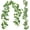 Big Eucalyptus Garland 2pcs, variant on Artificial Willow Leaves Vine Twigs 2Pcs 6Ft Fake Hanging Plant Silk Willow Leaf Ivy Garland Faux Italian Ruscus Greenery Indoor Outdoor Wedding Arch Jungle Beach Party Garden Decor
