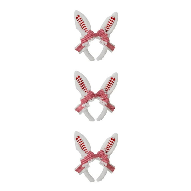 maskred Cerceau de Cheveux Confortable pour les Filles Profiter à la Mode et Confortable Porter Mignon Rouge + Blanc 3Set