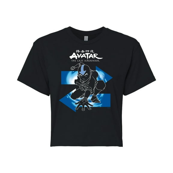 Avatar - The Last Airbender - Aang Arrows - Juniors Cropped Cotton Blend T-Shirt