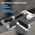 thumbnail image 4 of Sectional Couch Connector, 4 Pcs Metal Sofa Joint Snap Alligator Style Sectional Couch Connector, 4 of 5