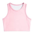 thumbnail image 3 of CAIVO Girls Shirts Athletic Tank Tops Breathable Workout Sleeveless Shirt For Play And Sports Comfortable Stretch Fit Youth Tee O-Neck Kids , Pink, 3 of 3