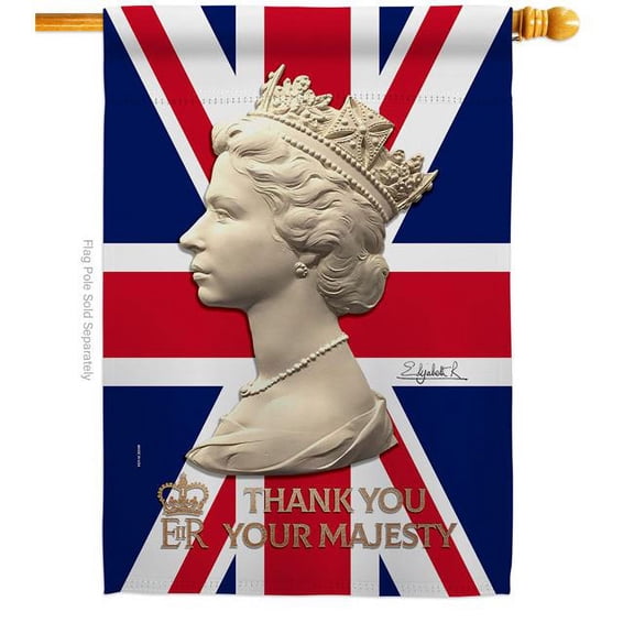 USA Decoration H180326-BO 28 x 40 in. Thank You Your Majesty Sweet Life Sympathy Double-Sided Decorative Vertical House Flag for Decoration Banner Garden Yard Gift