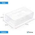 thumbnail image 4 of AAOMASSR 1 Piece Large Capacity Plastic Pencil Case, Silver Dot Clear Storage Boxes with Airtight Lid, Stackable Design Stylish Office Supplies Storage Organizer Box,, 4 of 5