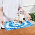 thumbnail image 4 of Acrylic Tray 15.7*11.8*1.9 Inch Transparent Tray Food Tray Tea Cup Tray Serving Trays Cosmetics Storage Kitchen Table Bathroom Sundry Storage Blue Tie Dye, 4 of 7