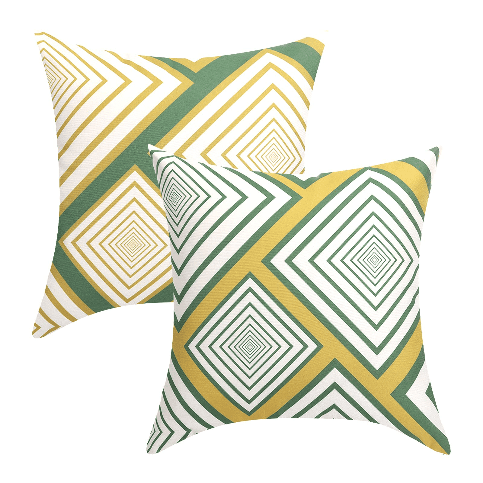 Lewondr Waterproof Outdoor Decorative Pillow Cover, 2pc Patio Pillow