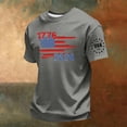 thumbnail image 2 of USA 250 Years of Freedom Commemorative T-Shirt with Liberty Statue and Stars and Stripes Graphic and Short Sleeves Featuring Soft Cotton Feel&nbsp; Gray XXL, 2 of 6
