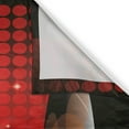 thumbnail image 3 of Ambesonne Popstar Party Kitchen Curtains, Woman Singer Star, 55"x39", Red Coral Black, 3 of 3