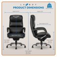 LaZBoy Aberdeen Ergonomic Office Chair, Comfy Oversized Arms, Black
