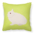 thumbnail image 1 of Carolines Treasures BB7790PW1414 Hermelin Rabbit Green Fabric Decorative Pillow, 14 x 14 in., 1 of 4