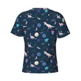 thumbnail image 6 of Vsdgher Space Dinosaur Print Men's Dry Fit Mesh Athletic Shirts Moisture Wicking Tennis T-Shirt Tops, 6 of 9