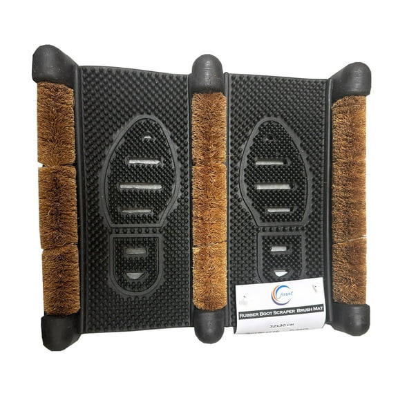 JMAT-Rubber Boot Scraper Brush Mat. 32x30 cm