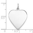 thumbnail image 2 of 925 Sterling Silver Rhod Plaqué Coeur Disque Pendentif Charme Simple en Forme d'Amour Simple, 2 of 6