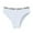 White #24, variant on WULMLEO Women's Low Rise Thong Bikini Underwear Cotton Sexy Panties with Love Print Waistband Sky Blue XL