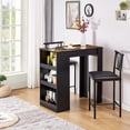 thumbnail image 6 of Small Bar Table and Chairs Tall Kitchen Breakfast Nook with Stools, 6 of 9